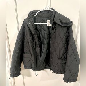 Zara dark green puffer jacket